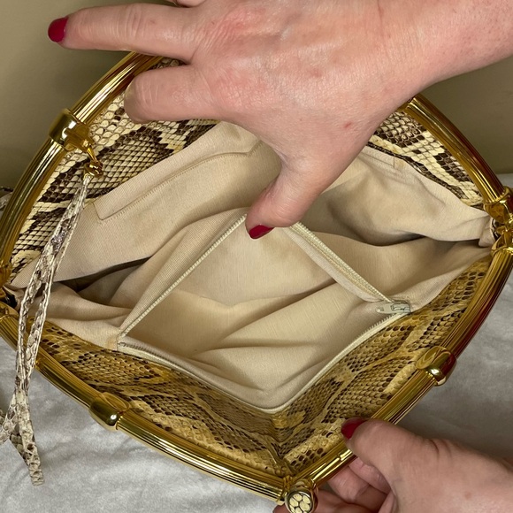Vintage Judith Leiber Snakeskin Handbag - Picture 7 of 13